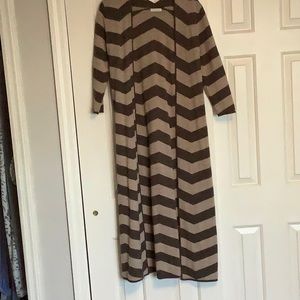 Garnet hill long open cardigan.